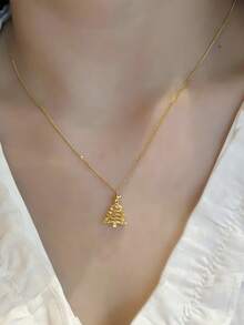 1pc Fashion Pendant Necklace Women Wedding Engagement Party Jewelry Christmas Gift - 1# - View 2