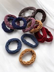 10pcs Mixed Color Elastic Hair Ties, Durable Children's Hairbands, Suitable For Children's Ponytails, Hair Accessories, Random Colors - Multicolor - View 4