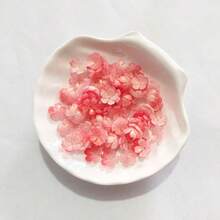 120pcs Magic‑Golden Two‑Tone Sakura Acrylic Through‑Hole Loose Beads For DIY Bracelet Phone Charm Keychain Craft Supplies - Multicolor - View 16