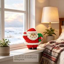 Creative Santa Claus, 1400+ Pieces, Halloween Gift, Room Creative Decoration, Desktop Ornament, Birthday Gift, Christmas Gift, Best Friend Gift, Couple Gift, New Year Gift, Suitable For Everyone - Multi-color/ys1742/Creative Santa Claus - View 8