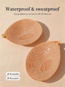 vfvQueen 1/2/4pcs Reusable Invisible Breathable Silicone Front-Clasp Push-Up Bra, Nipple Covers, Women's Lingerie Accessories, Suitable For Summer Dresses, Jumpsuits, Wedding Dresses (Please Refer To Size Chart Before Ordering) - Multicolor - View 5