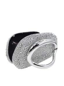 MIYIN Fashion Design Rhinestone Evening Clutch Bag, Elegant Exquisite Evening Wedding Party Bag, Crystal Diamond Sparkling Chain Bag, Perfect For Weddings, Family Gatherings, Banquets, Balls, Evening Cocktail Parties, Birthday Gifts, Valentine's Day Gifts, Christmas Gifts - Multicolor - View 6