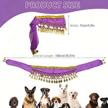 1PC Corgi Dog Party Costume Set, Sequin Waist Chain Hip Skirt, Suitable For Small Dog Birthday Halloween Dress Up - Multicolor - View 5
