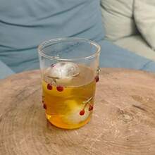 樱桃玻璃杯，高硼硅耐热极简创意饮水杯，适合盛装奶茶、优雅早餐，复古独特极简耐热玻璃杯，美式冰咖啡杯，大容量苏打水杯，饮料杯，牛奶杯，咖啡杯，圣诞礼物，水瓶，马克杯，玻璃杯，返校季礼物 - 彩色 - 查看 11