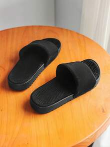 Men's Sandals, Comfortable Beach Slippers, Summer Men's Fashion Slippers, Indoor Home Slippers, Durable Soft Sandals - T075 Black - View 2