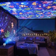 1pc Dynamic Ocean Projection Night Light, LED Decorative Projection Lamp, 360° Rotating Table Lamp, Multi-Angle Projection Light, USB Powered, Indoor Space, Living Room, Soft Light Dynamic Atmosphere Lamp - White - View 8
