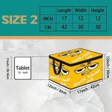 1pc Large Foldable Zipper Storage Box Organizer. Multiple Styles With Premium Element Prints, Perfect For Travel, Packing, Clothing, Pants And Bedding, Ideal Solution For Moving Storage - Multi-color - View 23