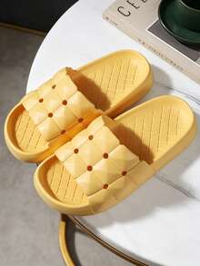 Fashionable Breathable Non-Stuffy Sole Quiet Wear-Resistant Comfortable Lightweight Home Slippers For Women, Essential For Home, Apartment, Office, Outdoor, Hiking And More - Yellow - View 8