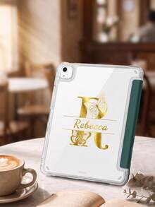 Personalized Custom Butterfly Monogram Case, Clear Transparent Shockproof Protective Cover With Pencil Holder, Custom Name Tablet Accessory For Daily Use, Unique Gift For Birthday Christmas Graduation - Multicolor - View 7