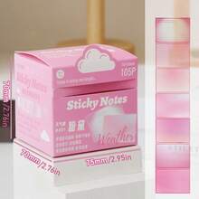 Gradient Pearl Color Expandable Sticky Notes, Reusable Strong Adhesive Colorful Marker Note Pads, School Supplies - one-size - View 12
