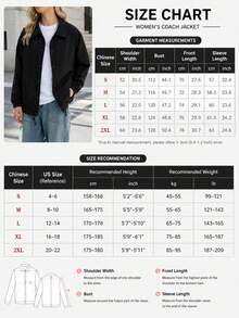 1pc Women's Solid Color Sport Outdoor Mountain Style Spring Autumn Jacket, Black Top With Snap Buttons And Drawstring Hem, Versatile Coach Jacket For Cycling And Climbing - Black - View 8