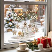 1/3pcs Christmas Hanging Tree Branch Decorative Window Sticker, Double-Sided Visible PVC Electrostatic Adsorption Glass Sticker, Suitable For Refrigerators, Cabinets, Living Rooms, Bedrooms, And Home Decoration. - Multicolor - View 7