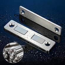 2 Pcs Dual Magnetic Door Catch, Cabinet Magnets For Closure Magnetic Cabinet Latch With Screws, Secure Hold & Thin For Furniture Door Drawer Wardrobe Closet Closing - 2 Pcs - View 4