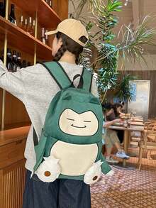 asmodee Snorlax Pokemon Cute Plush Backpack 3D Cartoon Character School Bag Large Capacity Soft Daily Backpack Adjustable Shoulder Straps Travel Backpack Suitable As Gift For Boys Girls/Teenagers - Multi-color - View 11