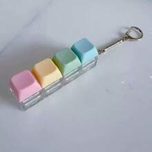 1pc 4‑Key Keyboard Fidget Keychain Toy,Clickable Mini Keyboard Pendant,Colorful Bag Charm,Collectible Small Toy,Holiday Party Gift For Teens & Adults - Multicolor - View 12