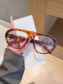 1PC Men's Casual Large Frame Black Fashion Non-Prescription Glasses Suitable For Daily Wear, Decoration And Street Photography - Multicolor - View 8