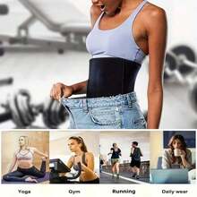 Warm Waist Belt Made Of Bubble Fabric And Knitted Material, Medium Elasticity Waist Design, Shaping Waistline, Recommended Hand Wash - Black - View 4