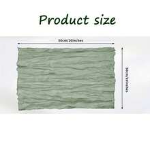 48 Pack Sage Green Cheesecloth Napkins,Gauze Dinner Napkins, Soft Wrinkled Washable Reusable Boho Rustic Cloth Napkins Bulk For Wedding, Party, Birthday, Thanksgiving, Banquet, Garden Party, Farmhouse Dining, Holiday Table Setting And Home Decor - Green - View 3