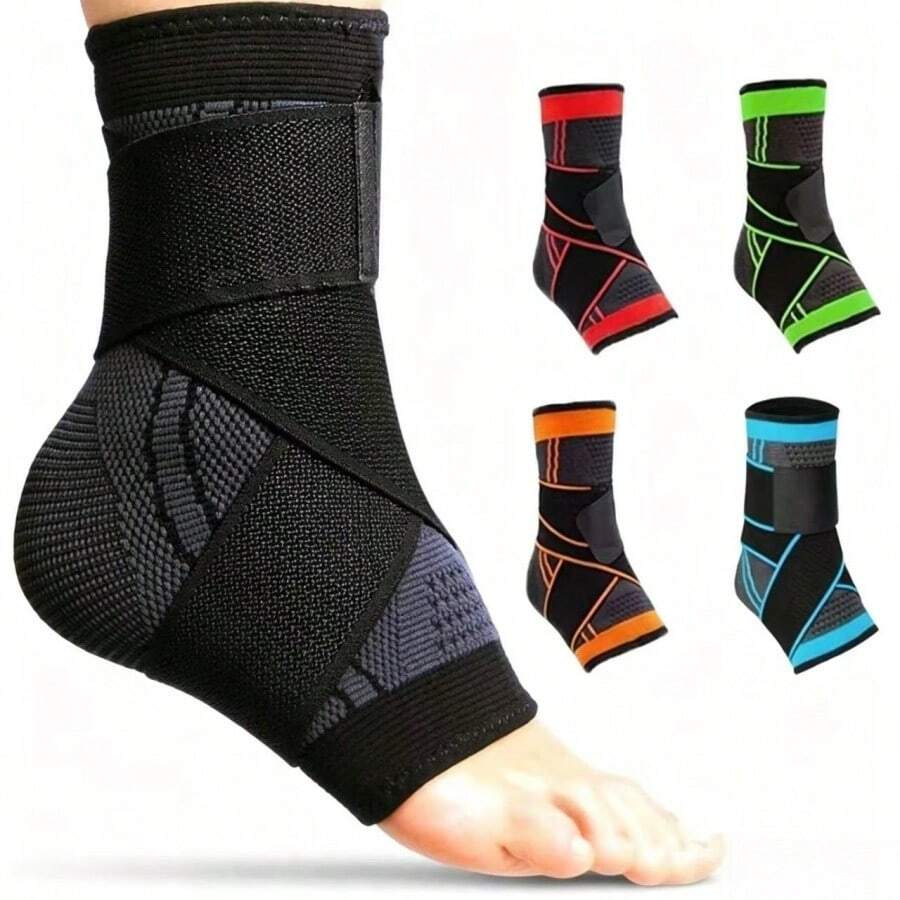 1/2 cái băng cổ chân, nén điều chỉnh được, độ đàn hồi cao, xỏ chân, chỉ giặt tay, unisex, phù hợp cho tập thể hình, nâng tạ, thể thao, leo núi và các hoạt động khác, phụ kiện lý tưởng cho phòng gym - Nhiều màu - Xem 1