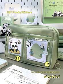2026 New 12-Layer Partition Panda Theme Pencil Case, Extra Large Capacity Stationery Storage Bag, Ins Minimalist Highly Attractive Flap Transparent Visible Stationery Box, Complete Set Of Chinese Style Stationery Gift Set, Suitable For Teenagers Students Daily Learning And Office Use, Perfect For Self-Use Or Gifting - 12-layer Pencil Case - View 4