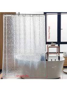 1PC Fashion Water Cube EVA Shower Curtain Waterproof Tasteless Lining Transparent Shower Curtain Including Hook - Clear - View 12