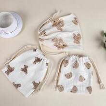 Double Layer Drawstring Diaper Storage Bag Printed Fabric Baby Comfort Blanket Storage Bag Hanging Bag Portable - Multicolor - View 8