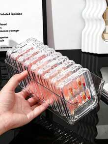 30/20/10pcs Transparent Nail Art Storage Boxes With Lid, Dust-Proof Portable Display Box, Suitable For Nail Stickers And False Nails, Large Capacity - Multicolor - View 5