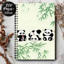2D Cute Panda Theme & Bamboo Pattern A5 Spiral Notebook, Suitable For Office & Classroom Notes, Professional Meeting Memo, Diary Planner, Creative Holiday Gift For Professionals, Design Daily Journal, Classroom Notes, Office Memo, Portable Writing Notebook, Suitable For Professionals, Students & Office Use - Perfect Gift Choice, Artistic Cover Design, Study Formula Record, Subject Learning Record Notebook - 1 Pack (50 Sheets, 100 Pages) - View 8