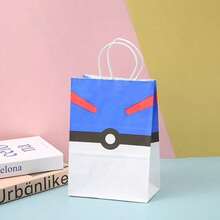 asmodee 12pcs Pokemon Theme Gift Bags, Paper Snack Bags With Handles, Children's Birthday Party Decoration Favor Bags - Style Random - View 6