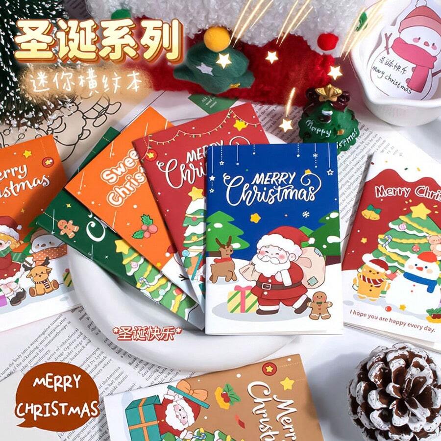 20 cuốn sổ tay Giáng Sinh, giấy ghi chú, nhật ký, sổ kế hoạch, sổ kế hoạch tuần, văn phòng phẩm hoạt hình cho học sinh và văn phòng, sổ tay bỏ túi mini - Hình chữ nhật - Xem 1