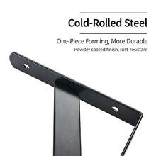 2pcs Black Triangle Brackets 6"/8"/10"/12" Heavy Duty Metal Shelf Brackets - L-Shaped Brackets For Floating Shelves, Support Corner Brackets For Home And Office - C - View 7