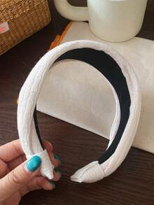 1pc Minimalist Solid Color Wide Headband, Fashionable Elegant High Crown Hair Hoop For Face Washing And Hair Pressing, Daily Wear Women's Hair Accessory - Multicolor - View 7