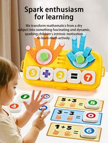Children's Creative Finger Counting Number Blocks Toy, Toddler Fun Addition And Subtraction Arithmetic Learning Teaching Aid, Exercise Finger Flexibility Interactive Math Enlightenment, Suitable For Home Classroom Parent-Child Play, 3 Years And Above Boys And Girls Holiday Birthday Gift - Multicolor - View 8