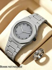 2/4pcs Plastic Sports Men's Watch Set With Ring, Suitable For Daily Wear - Multicolor - View 12