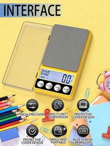 Features An LCD Digital Display And A Weighing Capacity Of Up To 1,000 Grams; Includes A Built-In One-Touch Timer For Easily Tracking Coffee Brewing Time-An Essential Tool For Baristas; Easy To Clean; Batteries Not Included. - Kitchen scales - View 4