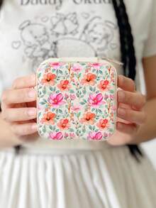 Women's Flower Jewelry Box White-Travel Jewelry Case-Jewelry Box Organizer-Jewelry Box Earrings-Jewelry Box Necklace-Jewelry Box Organizer Storage - Vintage Floral Jewelry Box - View 16