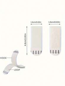 2pcs Hook And Loop Strips, Double-Sided Removable Adhesive Hooks, Waterproof Strong Adhesive Wall Hooks, For Hanging Picture Frames, Artworks, Posters, No Drilling, No Wall Damage, Suitable For Kitchen, Bathroom, Office Home Decor - Multiple Styles - View 5
