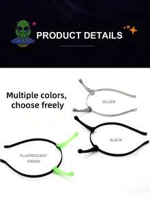 1pc - Halloween Costume Props, Luminous Alien Headbands, Festive Atmosphere Props, Luminous Headbands, Party Luminous Props - Multicolor - View 6