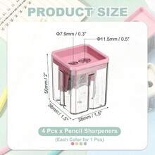 Cartoon Pencil Sharpener, Simple Dual-Hole Pencil Sharpener, Small Portable Pencil Sharpener, Learning Supplies - Multicolor - View 6