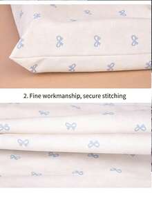 Bowknot Print Cotton Drawstring Bag, Reusable Storage Bag, Suitable For Daily Use, Gifts, Weddings And Party Favors, Canvas Fabric With Adjustable Drawstring, Suitable For Clothing, Underwear And Shoes Storage, DIY Crafts, Bridal Shower And Display Packaging - Multicolor - View 6