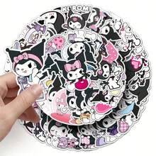 SANRIO 100pcs Cute Cartoon Personalized Cool Dark Style Planner Notebook Memo Stickers, Birthday Party Gift Decoration Small Stickers - Multicolor - View 5