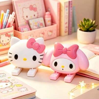 SANRIO 1개 귀여운 헬로키티 접이식 휴대폰 거치대, 다기능 태블릿 홀더, 기숙사에서 쇼를 시청하는 학생들에게 적합