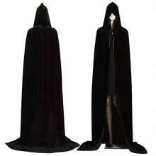 Unisex Party Performance Hooded Cloak, Velvet Fabric, Suitable For Various Festivals, Christmas Costumes, Role Play Costumes And Halloween Costumes - Multicolor - View 10