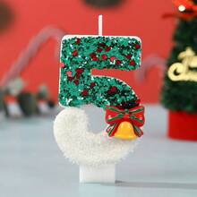 1pc Number 0‑9 Cake Candles,Christmas Bell Design Candle,Cute DIY Holiday Cake Topper,Festive Wish Candle For Birthday,Christmas Party Dessert Decor - Multicolor - View 13