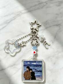 1pc "Ocean Wave Return To Heaven" Beaded Keychain | Handmade | Summer Waves | Matching Pendant | Keychain - 1 Keychain - View 3