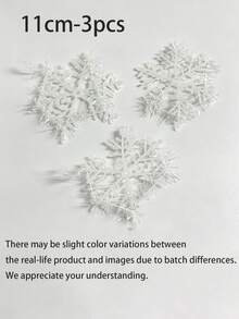 Artificial Snowflakes, Christmas Tree Hanging Decorations, 3D Snowflake Party Backdrop Decor, Hanging Snowflake Tassels, Suitable For Christmas Theme Party And Christmas Tree Decoration, Christmas - Multicolor - View 10