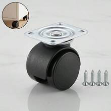 1pc/4pcs 1.5 Inch Swivel Caster Wheels Without Brake, Pre-Drilled With Screws, Suitable For Various Furniture, Tables, Stools, Boxes - A - View 2