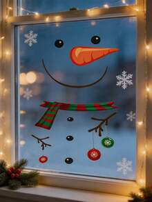 20/10pcs Christmas Snowman Toilet Lid Stickers,Christmas Stickers, Removable Waterproof Christmas Bathroom Decals,Christmas Ornaments,Holiday DIY Bathroom Wall,Toilet Lid Decorative Stickers,Toilet Lid,Window,Refrigerator,Cabinet,Christmas Decor Home - A - View 4