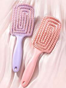 1pc Multi-Function Massage Comb, Anti-Static Comb Suitable For Dry And Wet Hair - Gentle Massage Design, ABS Plastic Handle, Fits All Hair Types, Reduces Tangling And Frizz, Improves Scalp Health, Styling Comb With Fluffy Massage Teeth, Women's Gift - Multi-color Style - View 8