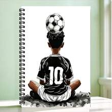 1pc 2D Flat Football Jersey Boy Pattern A5 Spiral Notebook, Portable Design, Suitable For Classroom Notes, Office Records, On-Site Inspiration Recording, Daily Journaling And Life Reflection, Ideal For Professionals, Students And Office Use - Perfect Gift Choice - A - View 9